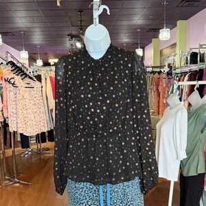 Black Floral Women's Top